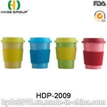 Taza de café de fibra de bambú ecológica colorida libre de BPA (HDP-2009)